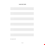Blank Staff Paper example document template