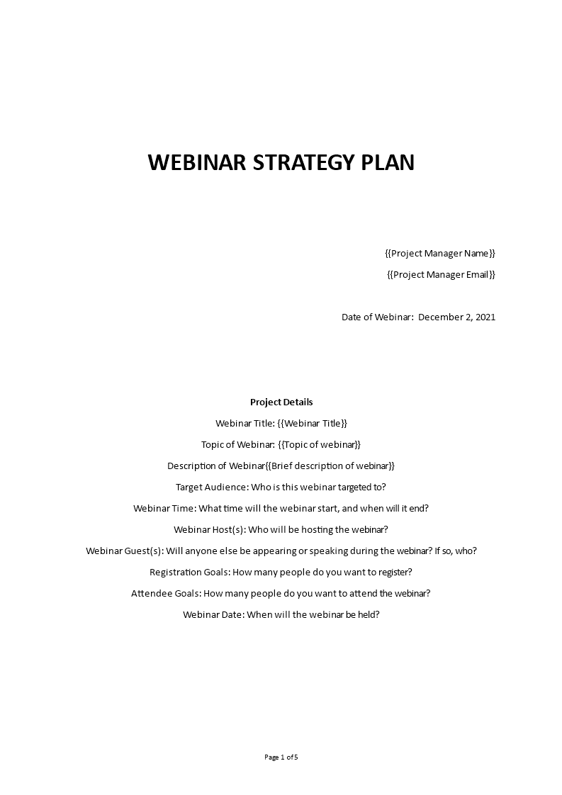 webinar plan example