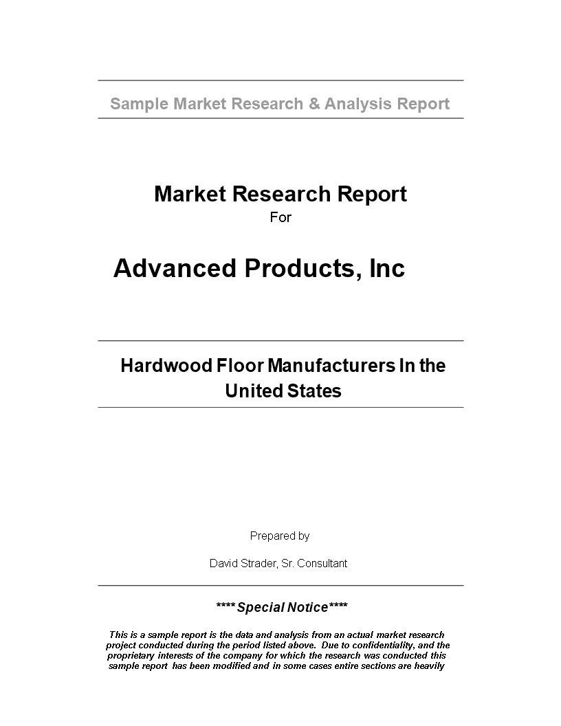 Sample Market Research sample-market-research