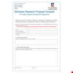 Get a professionally crafted Research Proposal Template - Updated August | Adelaide example document template