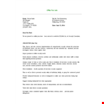 Security Consultant Job Offer Letter Example example document template