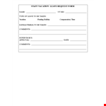 Request Your Vacation Leave with Our Easy-to-Use Form - Save Time example document template