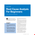 Effective Root Cause Analysis Template - Identify and Solve Issues example document template