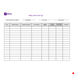 Petty Cash Log Template - Manage Petty Expenses Efficiently example document template