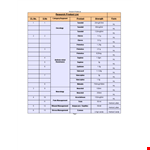 Research Product List Template example document template