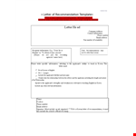 Expert Letter of Recommendation example document template