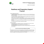 Get Support for Your Consulting Proposal | Comprehensive Information & Readiness example document template