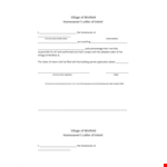 Winfield Letter of Intent | Homeowner's Guide example document template