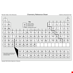 Printable Periodic Table - Download Free PDF, Atomic Number and Weight, California Standards Aligned example document template