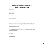 Photo Editor cover letter example document template