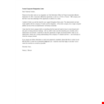 Formal Corporate Resignation Letter example document template