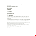 Termination Of Rental Letter By Tenant Template example document template