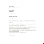 Termination Of Rental Letter By Tenant Template example document template 