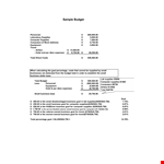 Company Operating Budget Template example document template