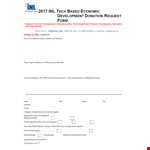 Tech-Based Economic Development Donation Request example document template