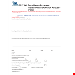 Tech-Based Economic Development Donation Request for [Project] | [Organization] example document template