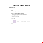 Employee Review Agenda example document template