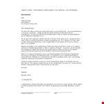 Performance Improvement Warning Letter Example example document template