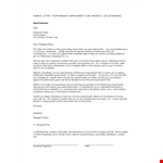 Performance Improvement Warning Letter Example example document template 