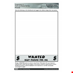 Best Friend Wanted Poster Template example document template 