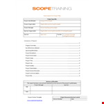 Project Status Report Template | Action, Proposed & Variance Tracking example document template
