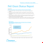 Grant Status Report Template - Number, Grant, Average, Percent example document template