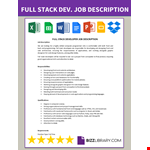 Full Stack Developer Job Description example document template