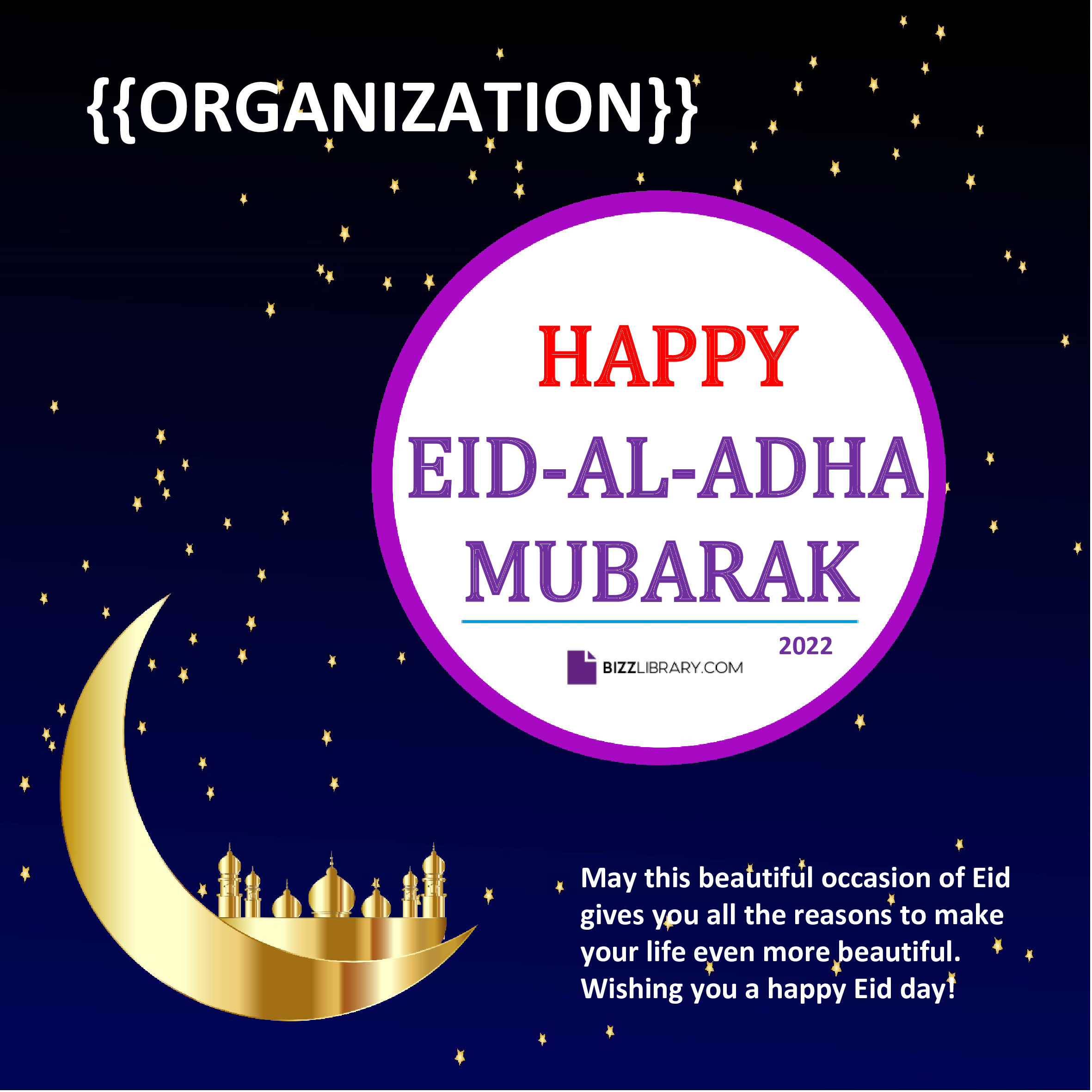 eid ul adha mubarak post template