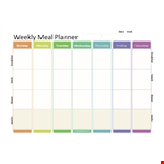 Printable Weekly Meal Planner Template example document template