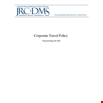 Corporate Travel Policy Template - Manage Expenses and Travel Efficiently example document template