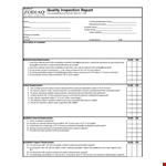 Quality Inspection example document template 