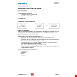 Cash Flow Chart Template for Simple Money Accounting Statement (Grade) example document template