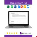 Basic Continuity Plan example document template