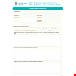 Small Business Loan Plan Template example document template