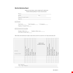 Monthly Marketing example document template
