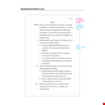 Mla Outline Example: Create a Well-Structured Essay with Bedford's MLA Format Guide example document template