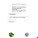 Stakeholder Kick Off Meeting Agenda example document template