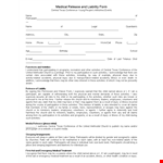 Release liability with our Medical Release of Liability Form Template example document template