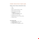 Health Committee Agenda Template example document template