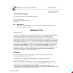 Official Company Warning Letter Template example document template