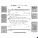Experience a Strong Position with Skills: Standard Chronological Resume Format example document template