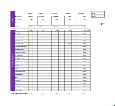 Cash Flow Statement in Excel