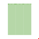 Daily, Weekly, and Monthly Checklist Template in Word example document template 
