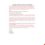 Example Of A Formal Thank You Letter For Scholarship example document template