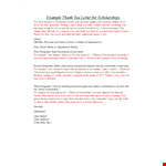 Example Of A Formal Thank You Letter For Scholarship example document template 