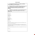 Thank You Letter For Boss Example example document template 