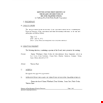 Non Profit Board Meeting Minutes Example example document template
