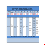 Employee Work Schedule Calendar | School | Month | Hours example document template