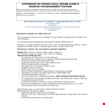 Experienced Rn Chronological Resume example document template