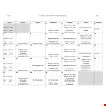 Monthly Work Schedule Template example document template